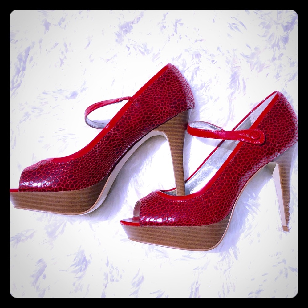 Style & Co Red Maryjane Heels
